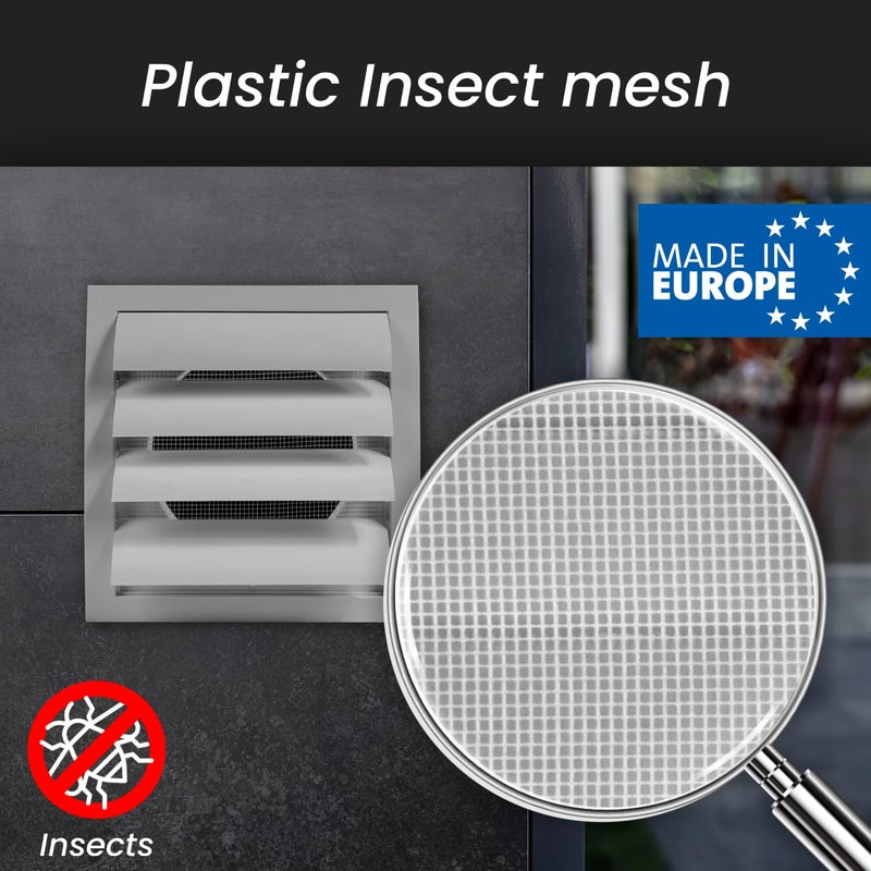 Repa Market 5 Inch Brown Dryer Vent Hood/Duct Cover for Walls or Ducting/ABS Plastic Grille with Flaps & Insect Screen/Exhaust and Dryer Vent Covers for Indoor & Outdoor Use - Image 4